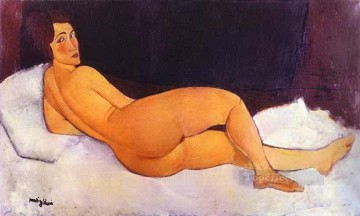 desnuda mirando por encima del hombro derecho 1917 Amedeo Modigliani Pinturas al óleo